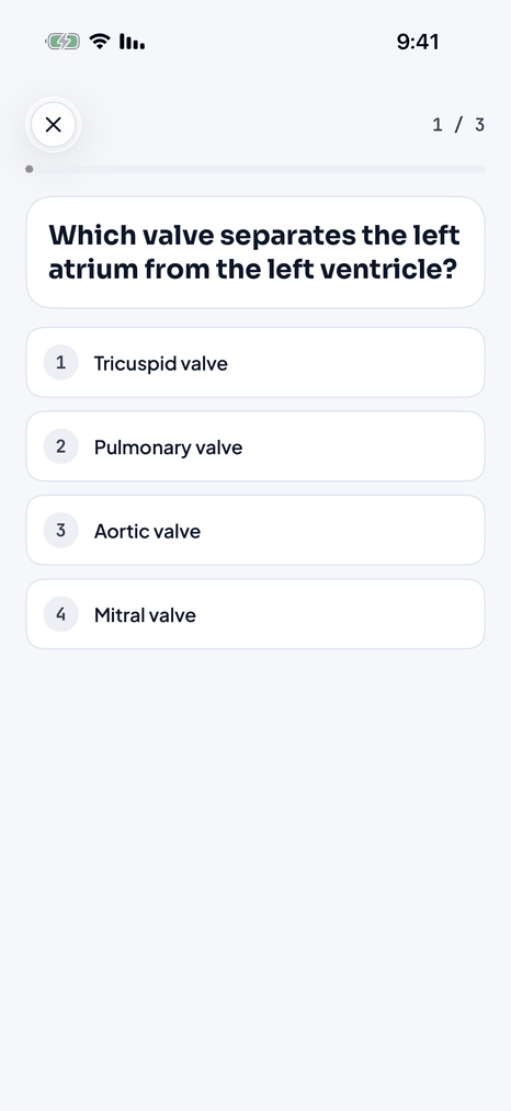 Answering a quiz question with instant feedback